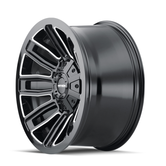 Mayhem 8108 Decoy 20x10 / 5x139.7 BP / -19mm Offset / 110mm Hub Black w/ Milled Spokes Wheel