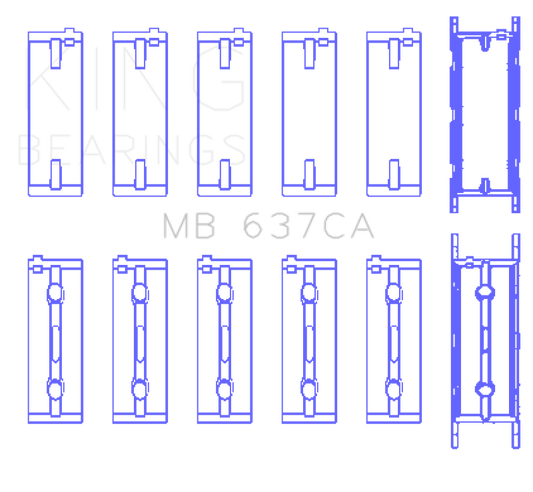 King BMW S85B50A Main Bearing Set (Size .25)