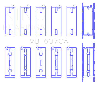 King BMW S85B50A Main Bearing Set (Size .50)