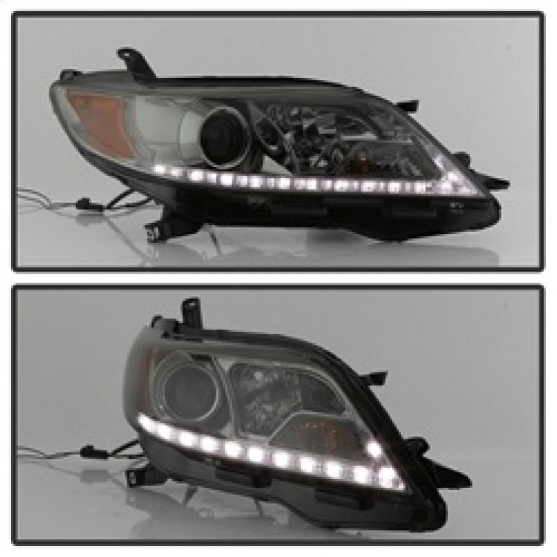 Spyder 11-14 Toyota Sienna Projector Headlights - DRL LED - Smoke PRO-YD-TSEN11-DRL-SM