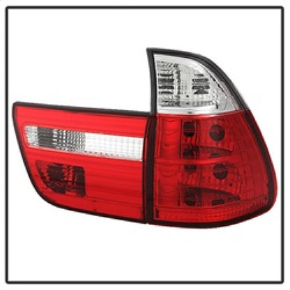 Spyder BMW E53 X5 00-06 4PCS Euro Style Tail Lights- Red Clear ALT-YD-BE5300-RC