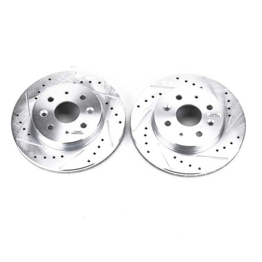 Power Stop 03-05 Kia Rio Front Evolution Drilled & Slotted Rotors - Pair