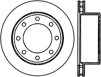 StopTech Power Slot 00-05 Ford Excursion / 01-04 F250 2WD/4WD Rear Right Slotted CRYO Rotor