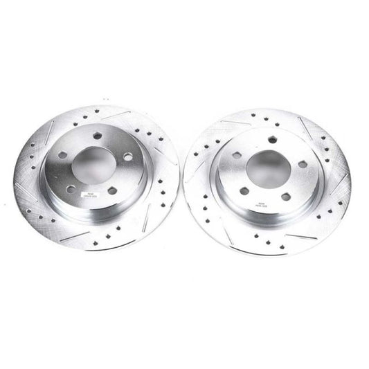 Power Stop 04-13 Mazda 3 Rear Evolution Drilled & Slotted Rotors - Pair