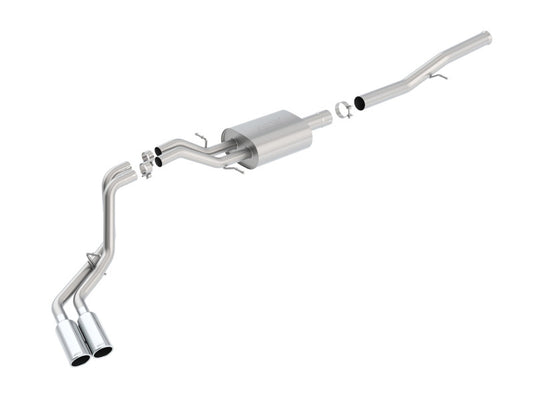 Borla 14 Silv/Sierra 1500 EC Std/CC Short 143.5in WB S-Type Dual Rolled Side Exit Cat-Back Exhaust