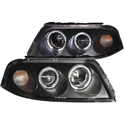 ANZO 2001-2005 Volkswagen Passat Projector Headlights w/ Halo Black