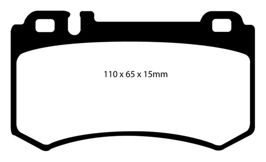 EBC 03-06 Mercedes-Benz CL55 AMG 5.4 Supercharged Yellowstuff Rear Brake Pads