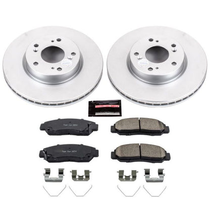 Power Stop 12-15 Honda Civic Front Z17 Evolution Geomet Coated Brake Kit