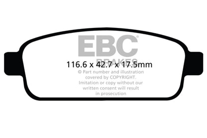 EBC 13+ Buick Encore 1.4 Turbo Greenstuff Rear Brake Pads