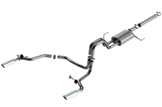 Borla 21-22 Ford F-150 Powerboost 3.5L V6 2WD & 4WD 4DR 3in, 2.25in S-TYPE Catback w/ Chrome Tip