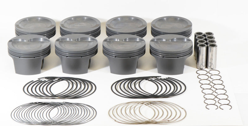 Mahle MS Piston Set SBF 408ci 4.030in Bore 4.000in Stroke 6.2in Rod .927 Pin -20cc 10.1 CR Set of 8