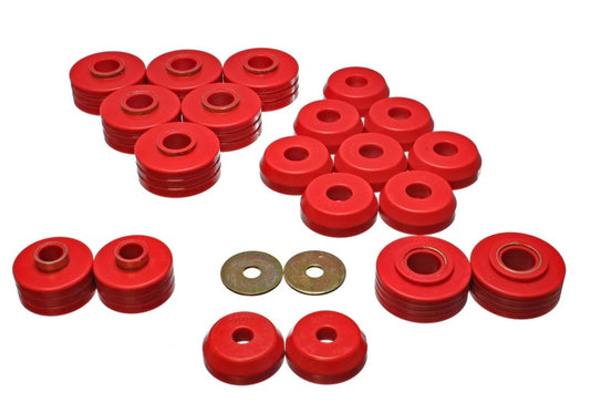 Energy Suspension 80-96 Ford Bronco 4WD Red Body Mount Set
