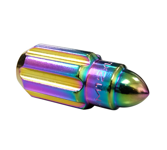 NRG 500 Series M12 X 1.5 Bullet Shape Steel Lug Nut Set - 21 Pc w/Lock Key - Neochrome