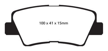 EBC 09-11 Hyundai Azera 3.3 Ultimax2 Rear Brake Pads