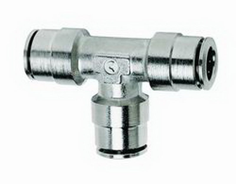 Firestone Union Tee 1/4in. Nickel Push-Lock Air Fitting - 6 Pack (WR17603453)