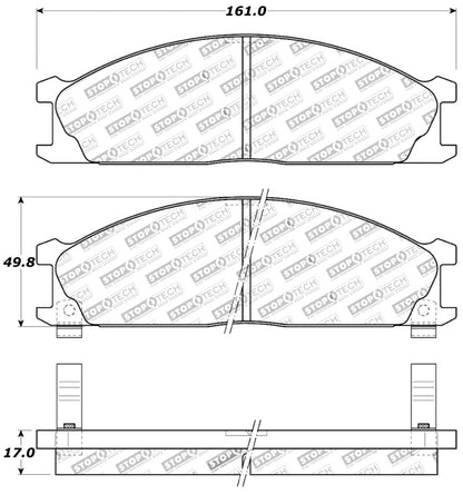 StopTech Sport Brake Pads w/Shims and Hardware - Rear