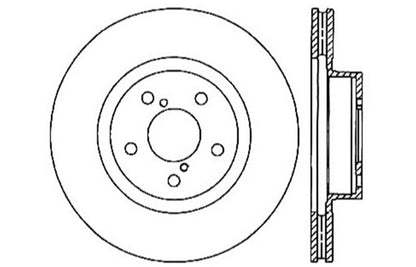 StopTech 05-10 Subaru Legacy / 10 Outback Drilled Right Front Rotor