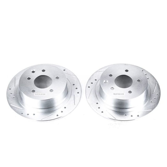 Power Stop 02-18 Nissan Altima Rear Evolution Drilled & Slotted Rotors - Pair