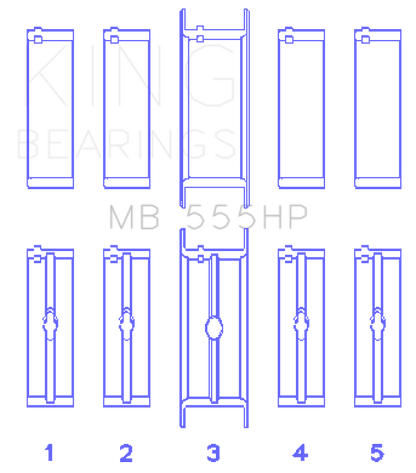 King Engine Bearings Chrysler 350/361/383/403 Main Bearing Set