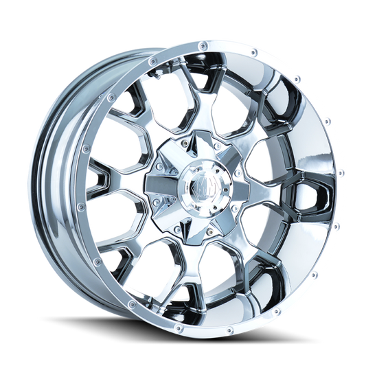 Mayhem 8015 Warrior 20x9 / 5x150 BP / 0mm Offset / 110mm Hub Chrome Wheel