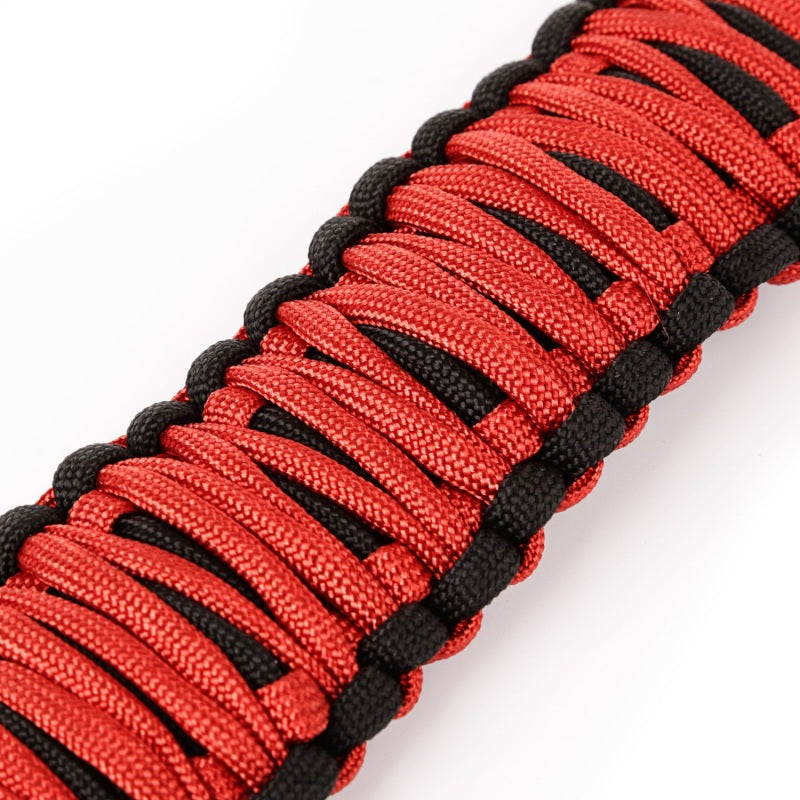 Rugged Ridge Paracord A-Pillar Grab Handle Red 07-18 Jeep Wrangler JK