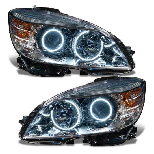 Oracle 08-11 Mercedes Benz C-Class Pre-Assem. Headlights Chrome Housing- w/BC1 Controller NO RETURNS