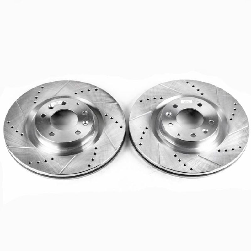 Power Stop 04-11 Mazda RX-8 Front Evolution Drilled & Slotted Rotors - Pair