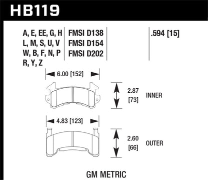 Hawk LTS Street Brake Pads