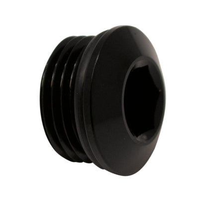 DeatschWerks 8AN ORB Male Plug Low Profile Internal Allen/Hex (Incl O-Ring) Anodized Matte Black