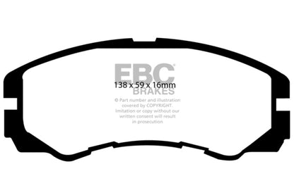 EBC 96-98 Acura SLX 3.2 Yellowstuff Front Brake Pads