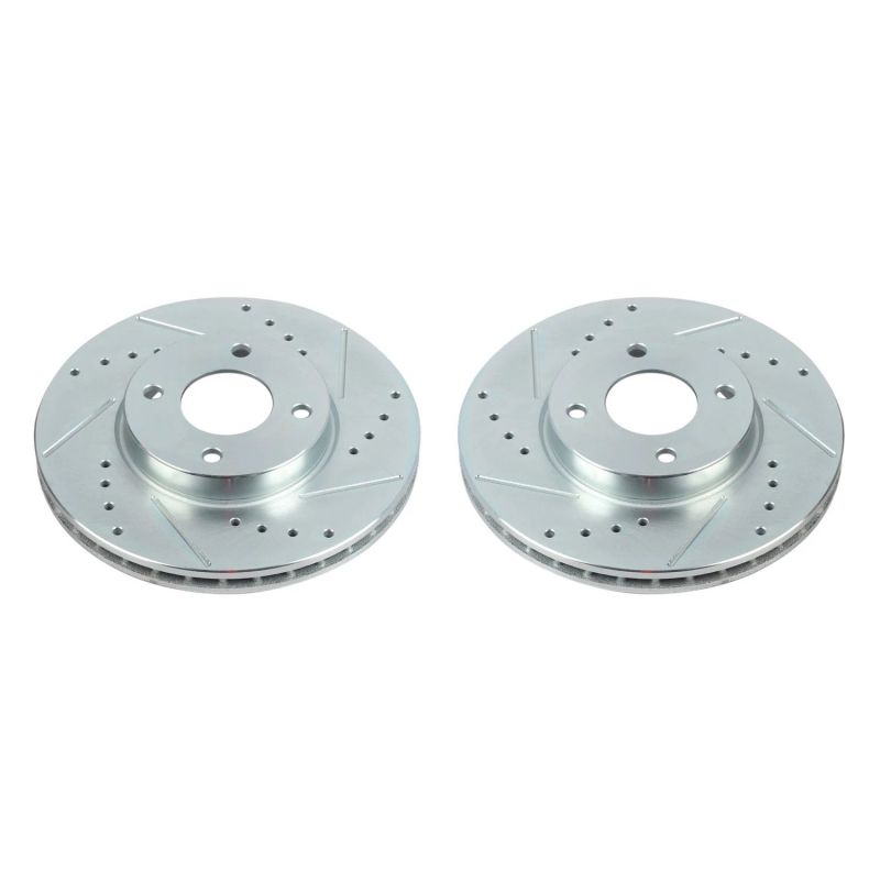 Power Stop 18-19 Nissan Kicks Front Evolution Drilled & Slotted Rotors - Pair