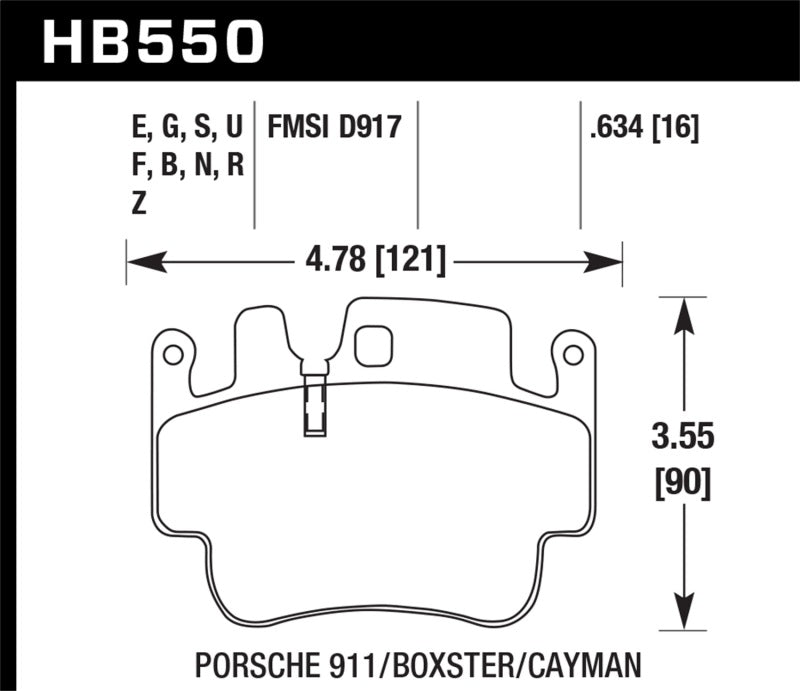 Hawk Porsche Front HP+ Brake Pads