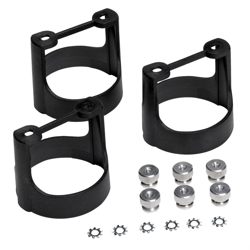 AutoMeter Gauge Bracket Kit 2-5/8in. Black Composite Qty 3