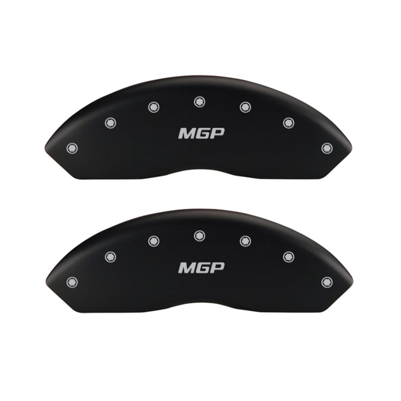 MGP Front set 2 Caliper Covers Engraved Front Bowtie Red finish silver ch