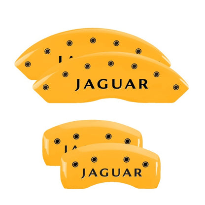 MGP 4 Caliper Covers Engraved Front & Rear Acura Yellow finish black ch