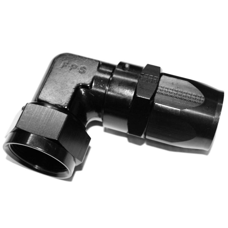 Fragola -16AN x 90 Degree Low Profile Forged Hose End - Black