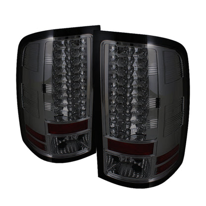 Spyder GMC Sierra 07-13 (Not fit 3500 Dually 4 Rear Wheels)LED Tail Lights Smoke ALT-YD-GS07-LED-SM