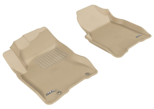 3D MAXpider 2008-2013 Nissan Rogue Kagu 1st Row Floormat - Tan