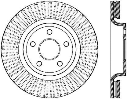 StopTech 11-15 Jeep Grand Cherokee Front Left Drilled Sport Brake Cryo Rotor (Excludes SRT8)