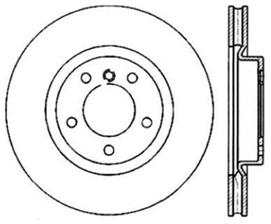 StopTech 98-02 BMW Z3 Drilled Right Front Rotor