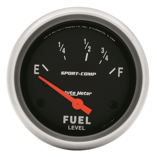 Autometer Sport-Comp 2 5/8in 73ohm-10ohm Fuel Level Gauge