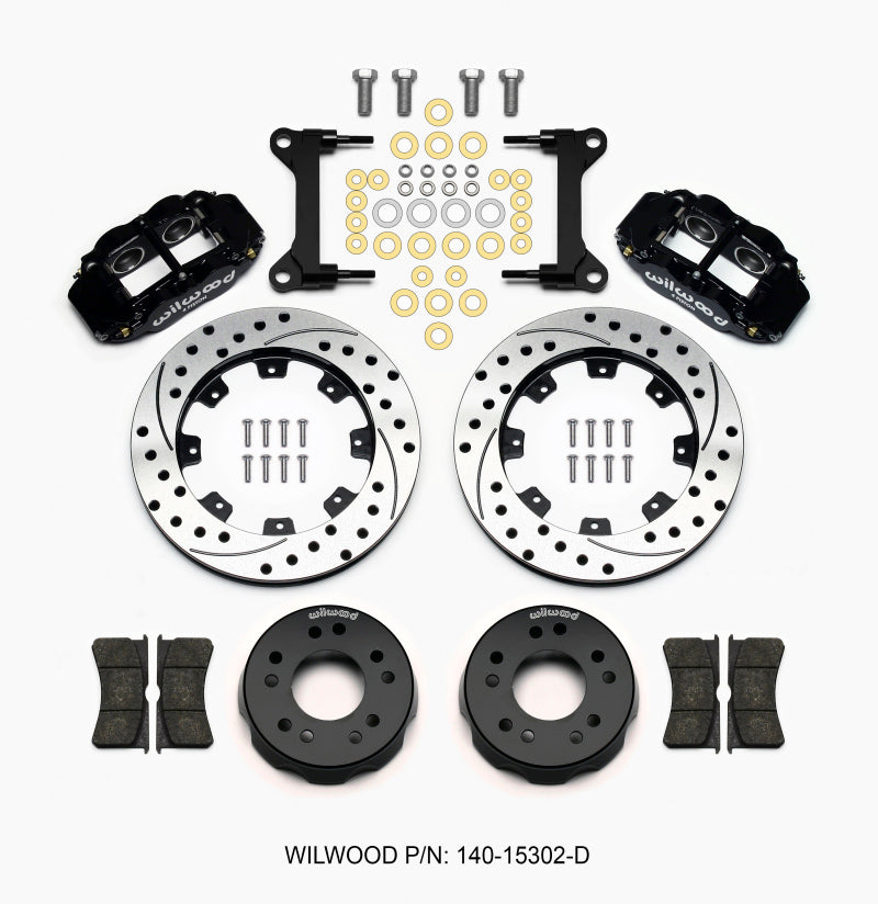 Wilwood Narrow Superlite 6R Front Kit 12.19in Drilled 63-87 C10 w/ Wilwood Pro Spindles