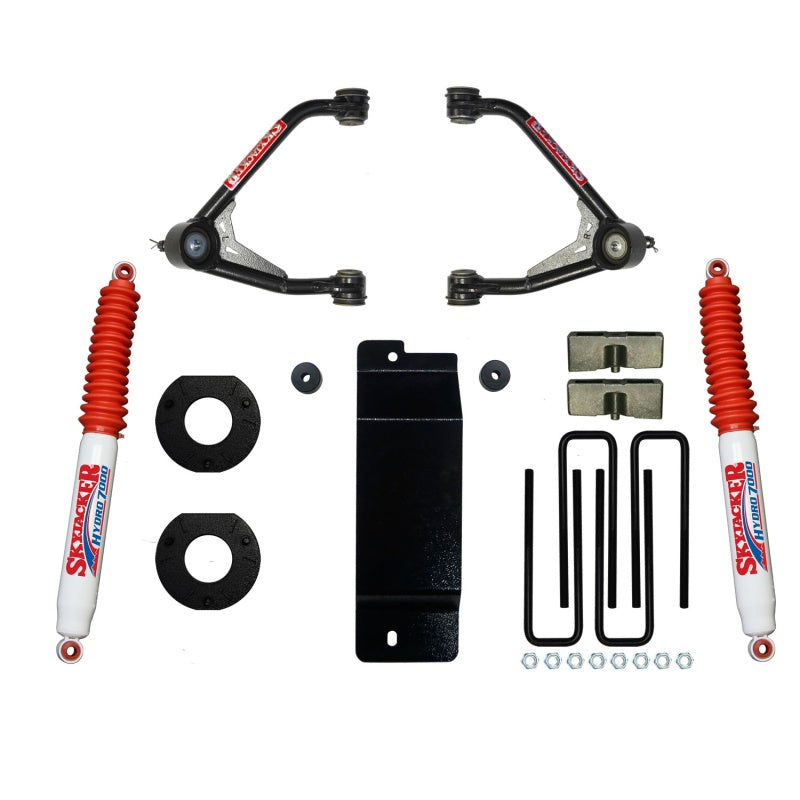 Skyjacker 2014-2016 GM 1500 4WD (w/Cast UCA) 3.5-4in UCA Lift Kit w/Rear Hydro 7000 Shocks