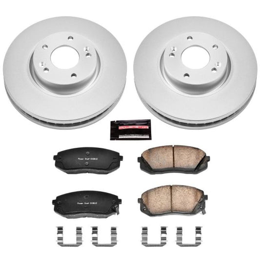 Power Stop 10-15 Hyundai Tucson Front Z17 Evolution Geomet Coated Brake Kit