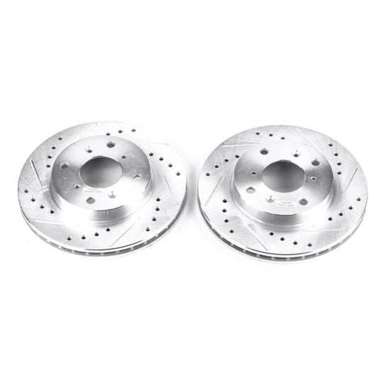 Power Stop 98-99 Acura CL Front Evolution Drilled & Slotted Rotors - Pair