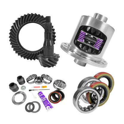 Yukon 9.75in Ford 3.73 Rear Ring & Pinion Install Kit 34 Spline Positraction Axle Bearings