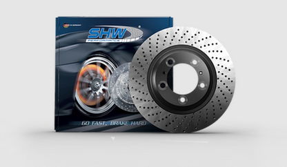 SHW 17-21 Porsche 911 Carrera 3.0L w/o Ceramic Brakes Left Rear Drilled MB Brake Rotor (9P1615601)