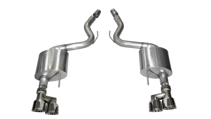 Corsa 15-16 Ford Mustang GT 5.0 3in Axle Back Exhaust Polish Quad Tips (Sport)