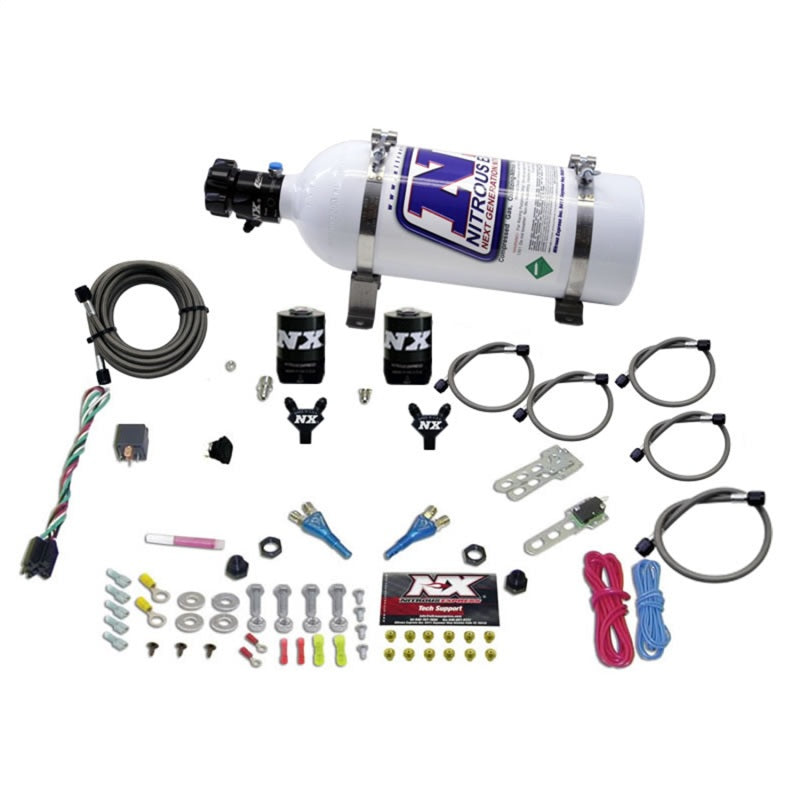 Nitrous Express Dual Nozzle Sport Compact Nitrous Kit (35-50-75HP) w/5lb Bottle