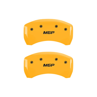 MGP 4 Caliper Covers Engraved Front & Rear MGP Yellow Finish Black Characters 2005 Lincoln LS